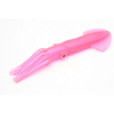 China 9 Inch Saltwater Sea Fishing Trolling Lure Fishing Squid Lures Luminous Soft Plastic Rubber Squid Lure Trolling Lure Ideal For Dredges Daisy Chains And More for sale