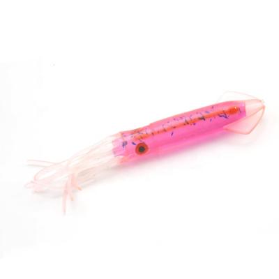 China Saltwater Sea Fishing Lure 3.5 Inch 9cm Rubber Trolling Squid Baits Sea Lure Squid Tubes 4.5g Far Inshore Fishing seawater soft luminous boat for sale