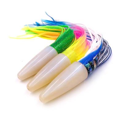 China Soft Plastic Tuna Fishing Squid Lure For 100g Groundbait Price 9in Saltwater Sea Fishing Lure Trolling Favor Sale for sale