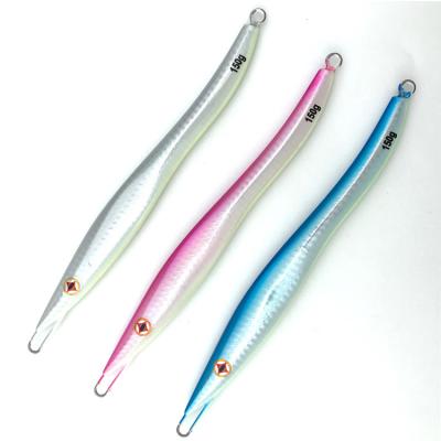 China OEM High Quality Metal Bait Lure SHINLON Wholesale 150g 250g 300g Metal Bait Lure Fishing Lure Soft Minnow Fishing Luminous Jig Baits for sale