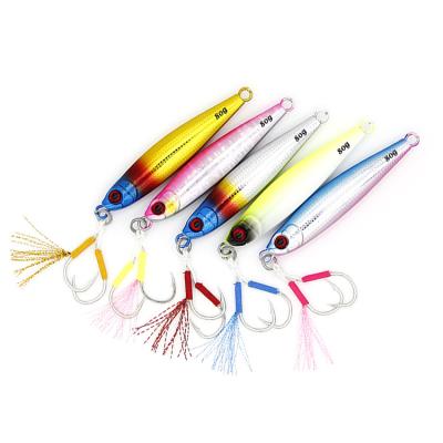 China SHINLON 45g 60g 80g High Quality Metal Lure 3D Eyes Metal Fishing Lead Newest Sinking Sinking Artificial Bait Luminous Building Lures for sale