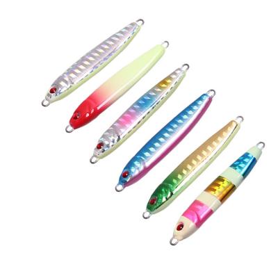 China OEM High Quality Metal Baiting Lure SHINLON Luminous Factory OEM Cast Saltwater Metal Jig Slow Baiting Lure 5g 7g 10g 14g 21g for sale