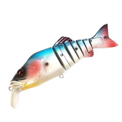 China Durable 13cm, 47g Premium Quality 8 Segmented Lifelike Hard Artificial Bait Jointed Fishing Lures Jointed Muskie Lure Pike for sale