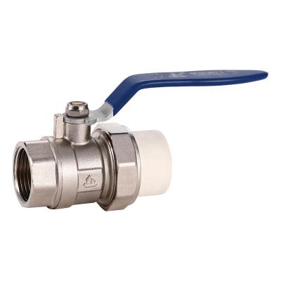 China New Design General JC-162 1/2 - 2 Inch PPR Screw Brass Nickel Plated Ball Valves for sale