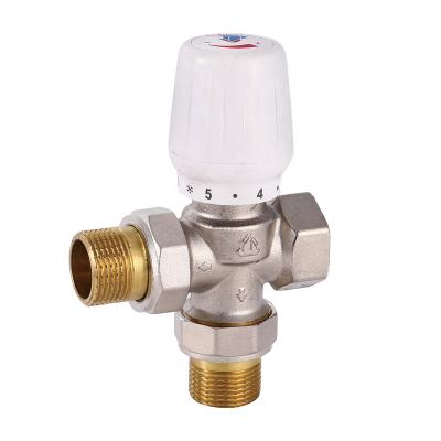 China JC-660 general chinese manufacturer DN15 to DN25 manual temperature control three way valve control valve for home heating system for sale