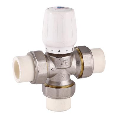 China JC-661 PPR General Thermostatic Temperature Control Three Way Manual Valve for sale