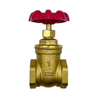 China JCWM-005 Industrial Goods General Hot Sale Brass Forged Gate Valve 1/2 - 2 Inch With Red Color Hand Wheel for sale