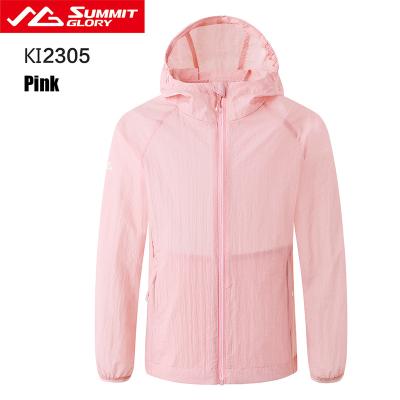 China Custom Kids Size Hiking Sun-Resistant Jacket Outdoor Clothes For 100 Outdoor Rise for sale