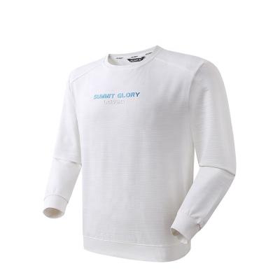 China Custom Embossed Sweatshirt Breathable Crewneck Sweatshirt Men's Cotton White Apparel Color Custom Size for sale