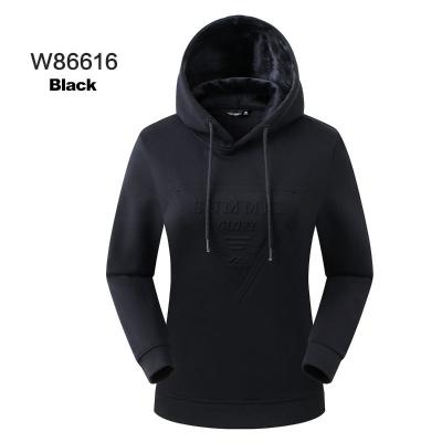 China Black Logo Womans Hoodies Manufacturers Spandex Breathable Cotton Custom Seller for sale