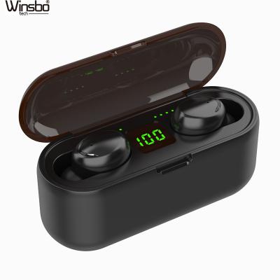 China F9 Bt5.1 In-Ear Headphones True Wireless Earbuds Waterproof Earbuds Noise Reduction Radio Tws Earphone With Charging Case for sale