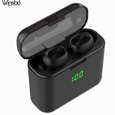 China Hot Selling Led Earphone TWS BT5.0 Mini True Wireless Headphone Ear pods In-ear Display Earbuds With Power Bank for sale