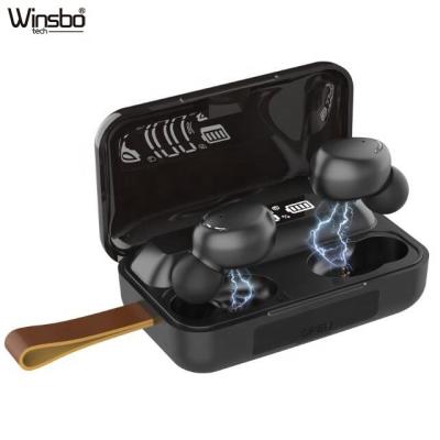 China In-ear Led Display BT 5.0 Headphones True Binaural In-ear Waterproof Earphone F9-5 Wireless Headsets With Power Bank for sale