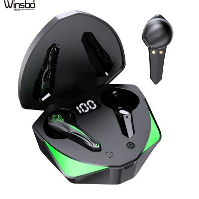 China New In-Ear Headphones Bt5.3 In-Ear Low Latency TWS Low Latency TWS Stereo Gaming Headphones Headset Blue Cog Headphones ANC Game Earbuds for sale