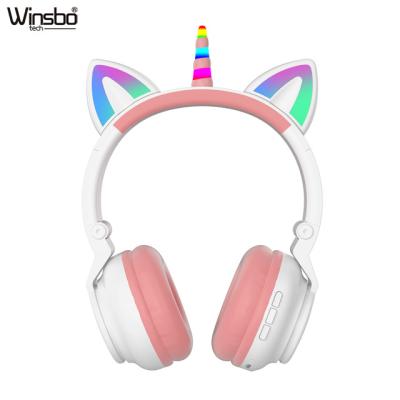 China Unicorn Over Ear Wireless Headphones Earphone Kids BT Wireless Headphones For Sports for sale