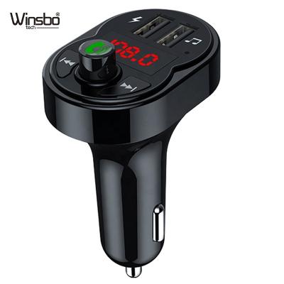 China Blue Tooth Car Phone Charger Mp3 Player Excellent Quality Voice Dual Usb Wireless Fm Transmitter for sale