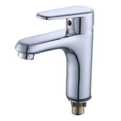 China High Quality Metered Faucets 25mm Cartridge Faucet Polished Brass Single Sink Faucet Bathroom Cold Water Taps for sale