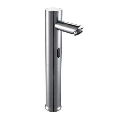 China Sense Faucets Deck Mount Automatic Cold Water Taps Tall Sensor Automatic Faucet Bathroom Basin Infrared Sensing Faucet for sale