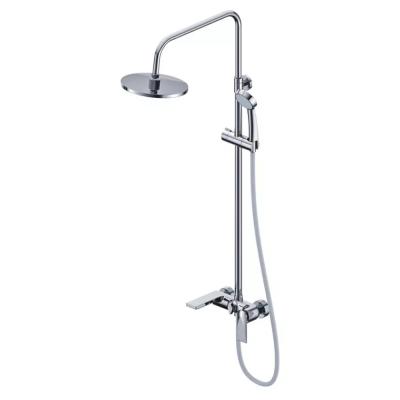 China With High Quality European Style Slide Bar Wall Surface Mounted 3 Function Hot And Cold Brass Bathroom Shower Faucet Sets for sale