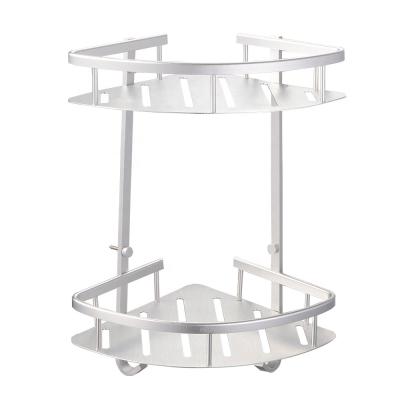 China Durable/Fashion/Economical Factory Direct Qualified Supplier Aluminum Shower Corner Shelf Bathroom Storage Rack Shelf for sale