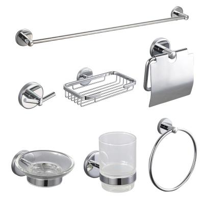 China Durable/Fashion/Economic Polished Brass Towel Rack Robe Hook Toilet Paper Holder Towel Ring Bathroom Hardware Accessories Set for sale