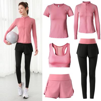 China Breathable Custom Seamless Yoga Set Sport Fitness Women Yoga Set Women Gym 5 Piece Yoga Set for sale