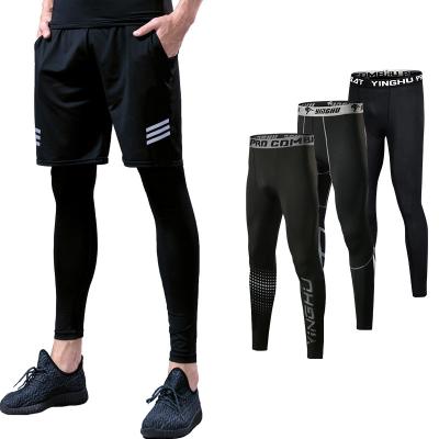 China New Pants Trousers Sports Running Tights Men Jogging Fitness Tights Long Gaiters Bodybuilding Pants for sale