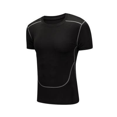 China Men's Sweat-Wicking T-Shirts Crew Neck Gym T-Shirts Running Sports Breathable Quick Dry Workout Tops Shirt Sports Slim Fit for sale