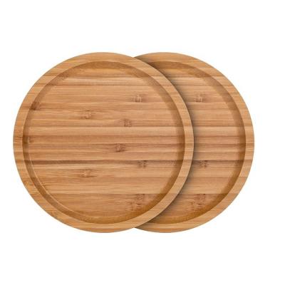 China CLASSIC wholesale natural wood round 5 inch factory bamboo saucer for sale