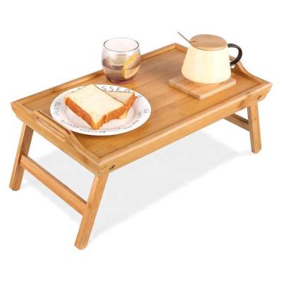 China Serving Tray With Foldable Legs Tray Bed Bamboo Wooden Home Serving Tray With Foldable Legs for sale