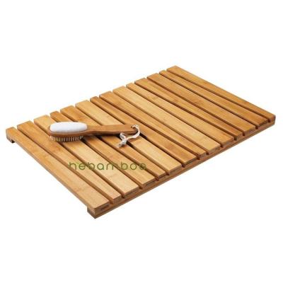 China Viable Unique Bathroom Spa Waterproof Bamboo Wooden Bath Mat For Bathtub for sale