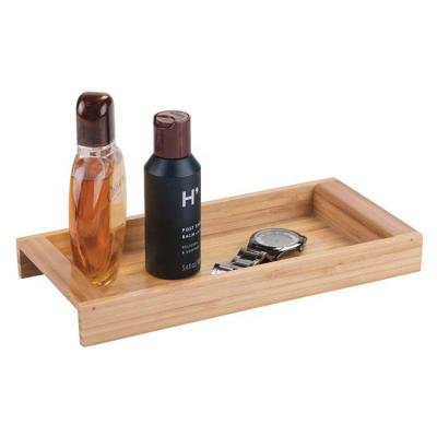 China Eco Sustainable Stylish Home Decor Bathroom Bamboo Fragrance Organizer Vanity Tray for sale