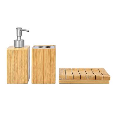 China Sustainable Natural Household Products Bamboo Bathroom Accessories for sale