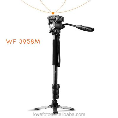 China Quick Release Set and Clip WEIFENG WF 3958M Camera DSLR Monopod Tripod DV Holder Travel Liquid Head Camcorder for sale