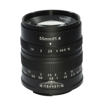 China 7 Craftsman 55mm F1.4 55mm F1.4 Aperture Manual Large Focus Micro Camera Lens for sale