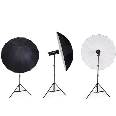 China Take Pictures Hot Selling 75inch/180CM Black White Reflective Umbrella Studio Lighting Lightweight Umbrella (Inner Silver) for sale