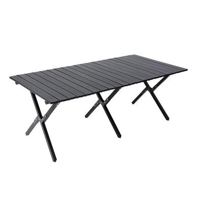 China Wholesale Furniture Style Beach Table Carbon Steel Camping Folding Metal Easy-carry Single Table and Chairs for sale