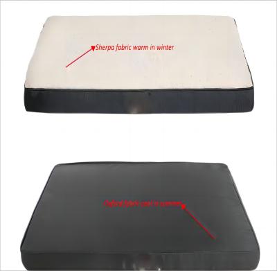 China Removable Portable Soft Luxury Memory Foam Pad Washable Orthopedic Dog Bed for sale