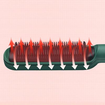 China 2021 Nondisposable Hot Selling Artifact Flat Hair Comb Hair Straightener Negative Ionic Passionate Electric Ionic Lazy Comb Curler Brush for sale