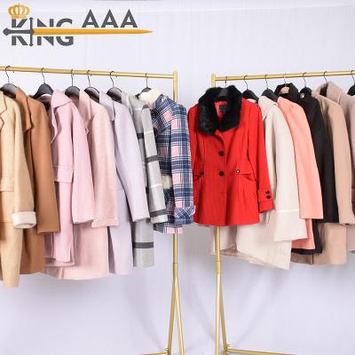 China 100% cotton 100% cotton winter used clothes women winter worsted coat second hand clothes price for sale