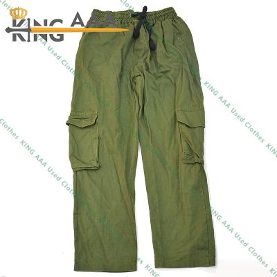 China Men's Trendy Casual Cargo Fashion Used Pants Branded White Plain Cargo Pants Wholesale Long for sale