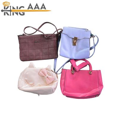 China Fashionable Clothing And Original And Clean Used Colorful Lady Handbags Used Bags In Bales for sale