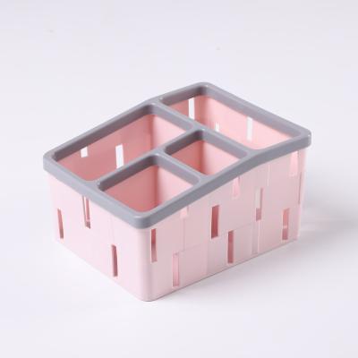 China Factory stocked direct supply without lid storage box sundries storage multi-compartment desktop storage box for sale