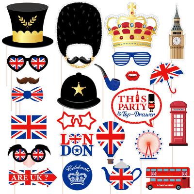 China Popular Creative British photo props Love London Flag Pennant photo props Holiday supplies Layout decorations for sale