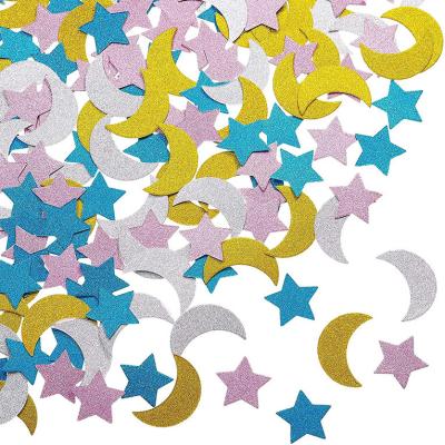 China Fashional Wedding birthday party decorating stars Moon Throwing confetti Pentagram Festive table throwing paper decorations for sale