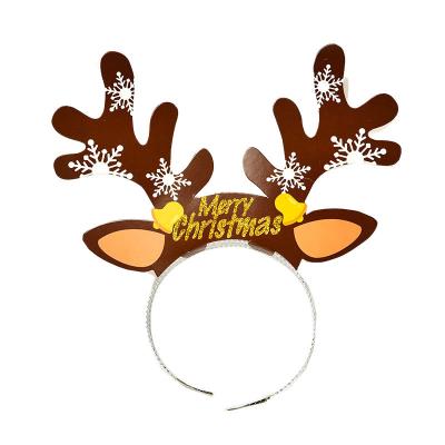 China Popular Christmas letter antler headband Party supplies Christmas Hat Headband Party birthday paper Headband Dust decoration for sale