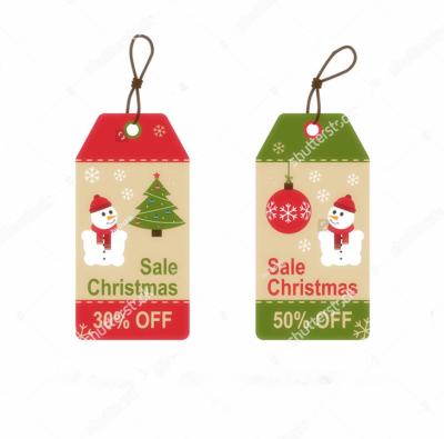 China Fashional Amazon sells Christmas tags Christmas festive theme gift wrapping cards interior decoration listing for sale