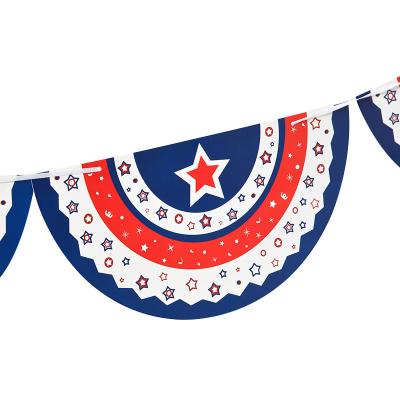 China Popular American Half Circle Flag Party supplies decoration PVC spiral hanging decoration Independence Day holiday party decoration for sale