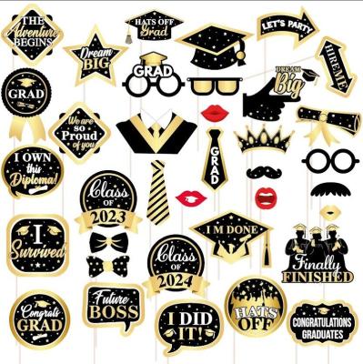 China Popular 2023 Creative funny photo props graduation season graduation theme holiday supplies graduation party decoration photo props for sale