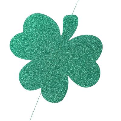 China Popular Shamrock decoration Gold onion paper flash wall decoration Irish holiday set party decoration supplies hanging ornaments for sale